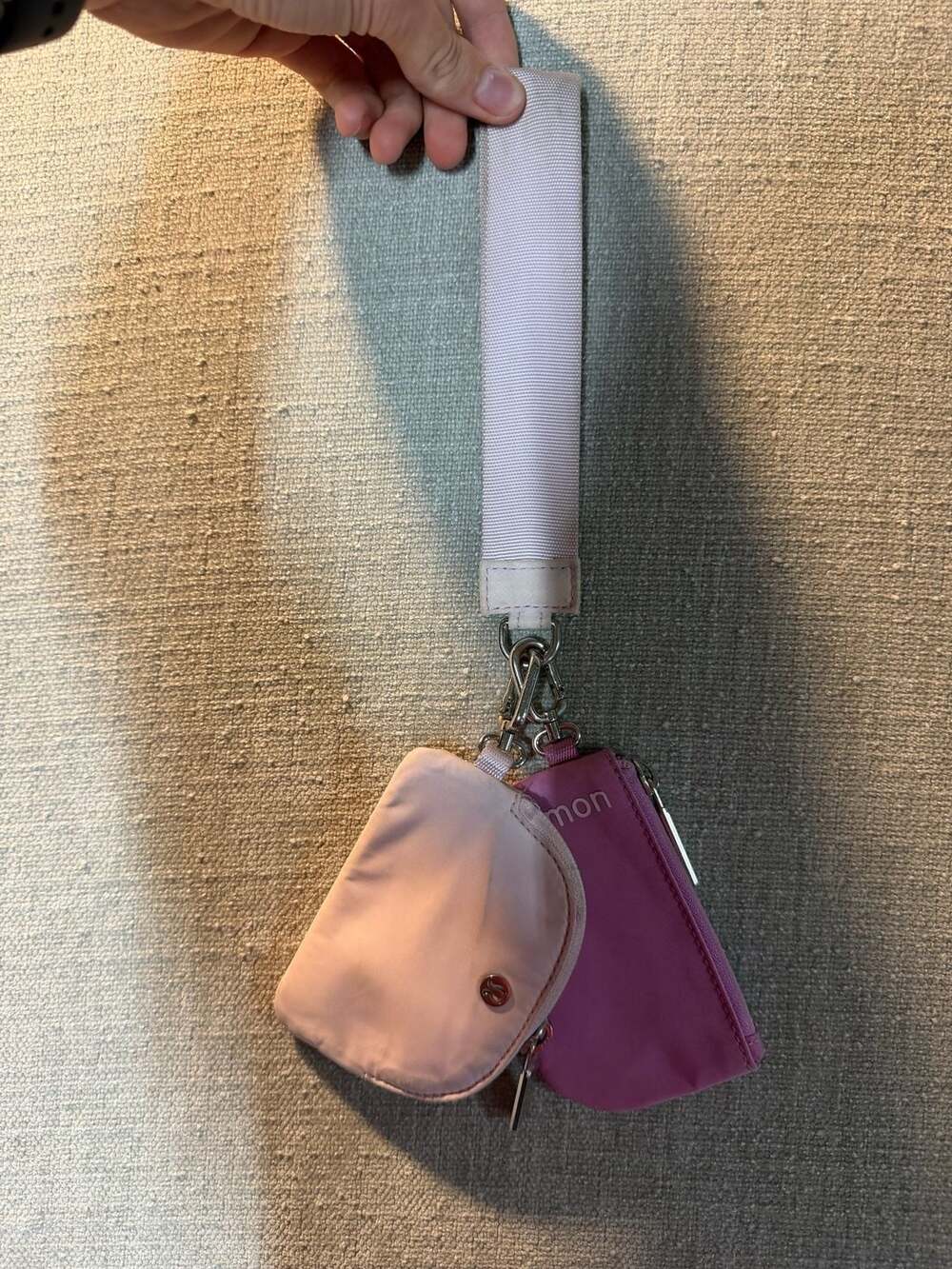 Lululemon Dual Pouch Wristlet Pink